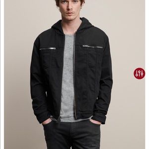 John Varvatos hooded jean jacket